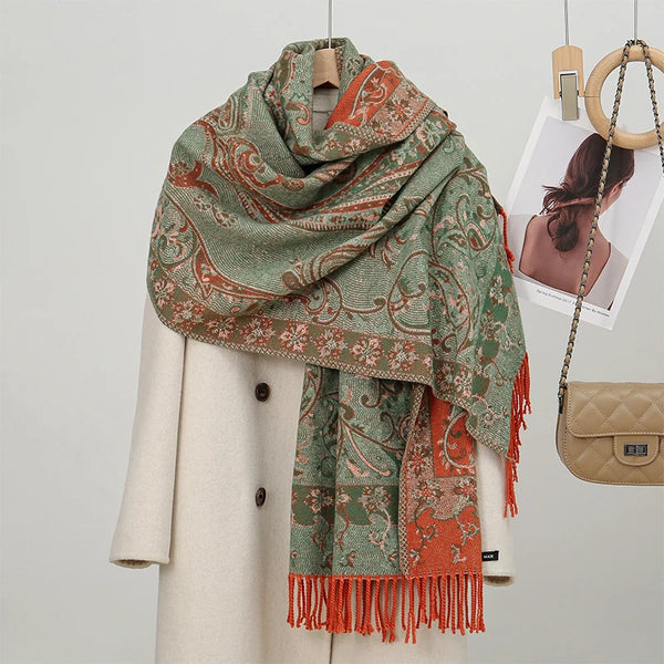 Women's Ethnic Style Paisley Jacquard Scarf/Shawl