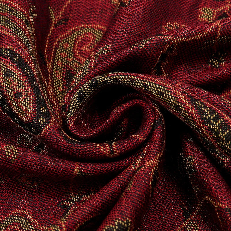 Women's Ethnic Paisley Embroidery Viscose Scarf/Shawl