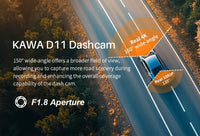 4K Wifi GPS Car Front and Rear Dash Cam with AI-ISP Color Night Vision