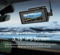 4K Wifi GPS Car Front and Rear Dash Cam with AI-ISP Color Night Vision