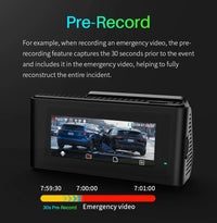 4K Wifi GPS Car Front and Rear Dash Cam with AI-ISP Color Night Vision
