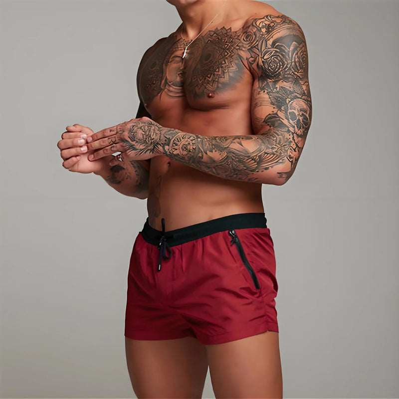 Men's Casual Fitness Pocket Zipper Short
