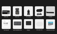 4K Wifi GPS Car Front and Rear Dash Cam with AI-ISP Color Night Vision
