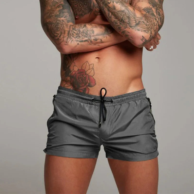 Men's Casual Fitness Pocket Zipper Short