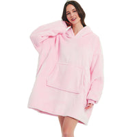 Winter Sherpa Blanket With Sleeves Ultra Plush Fleece Sweatshirt Blanket Hoodie Pink Grey Wine Blue Warm Flannel Hooded Blankets