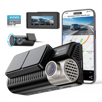 4K Wifi GPS Car Front and Rear Dash Cam with AI-ISP Color Night Vision