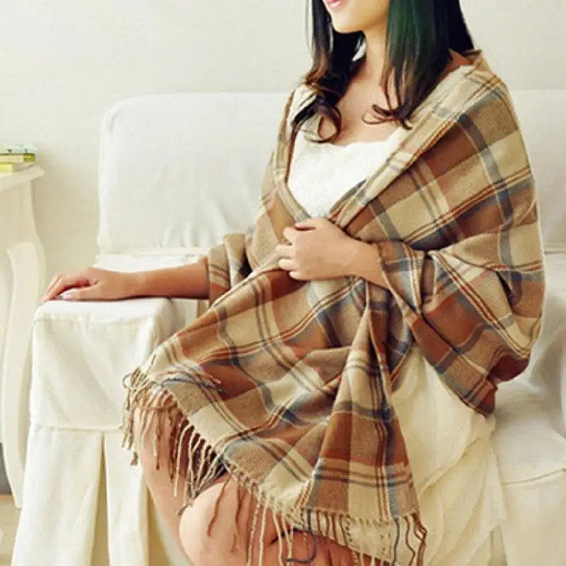 Women's Winter Lattice Scarf/Shawl