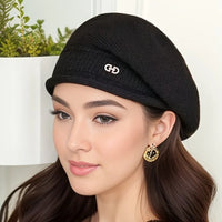 1pc, Women's Stretchy Fleece Beanie Hat with Pocket, Soft and Cozy Acrylic Knit Cap for Autumn and Winter