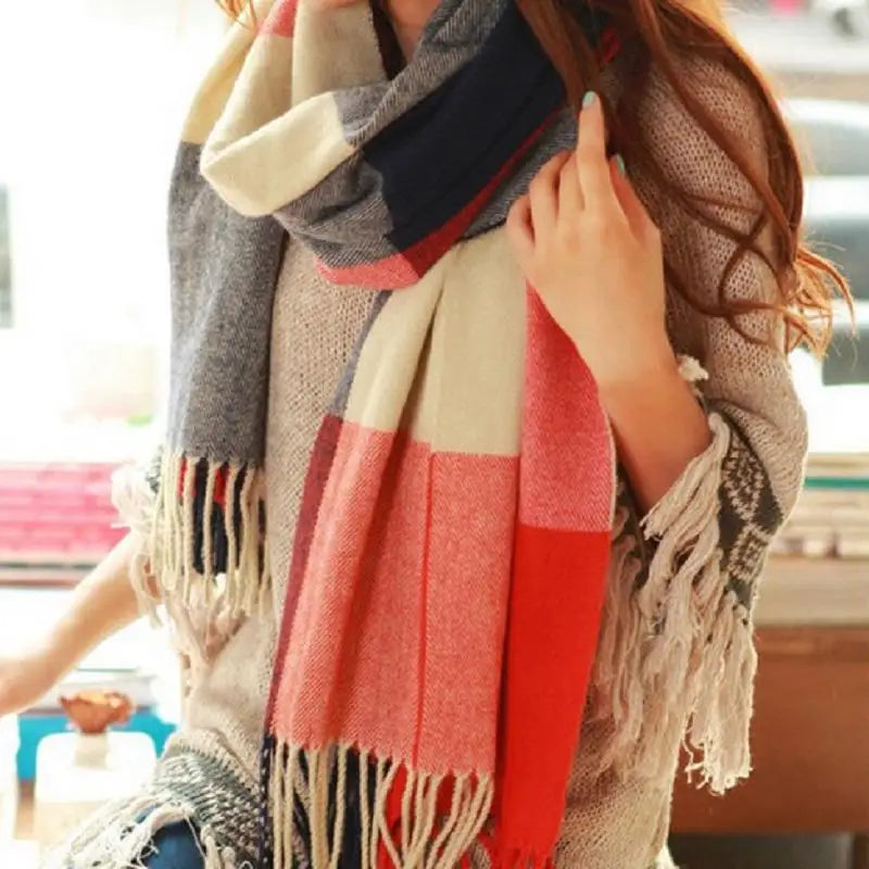 Women's Winter Lattice Scarf/Shawl