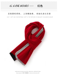 High Quality 100% Cashmere Scarf Shawl Winter New Cashmere Knitted Scarves Women Fashion Warm Neck Scarf Patchwork Color Shawl