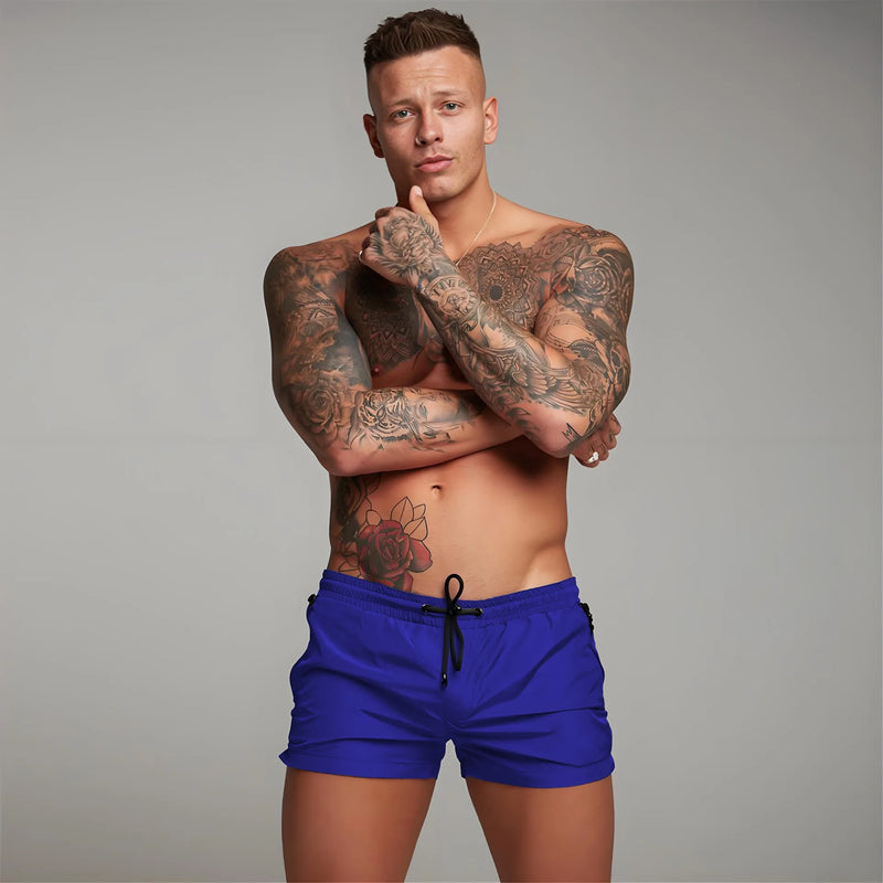 Men's Casual Fitness Pocket Zipper Short