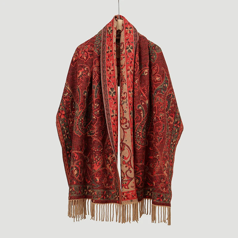 Women's Ethnic Style Paisley Jacquard Scarf/Shawl
