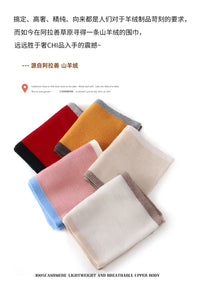 High Quality 100% Cashmere Scarf Shawl Winter New Cashmere Knitted Scarves Women Fashion Warm Neck Scarf Patchwork Color Shawl
