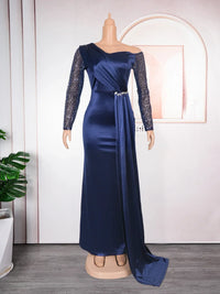Dashiki African Dresses for Women Autumn Elegant African Long Sleeve V-neck Party Evening Long Maxi Dress African Clothes Women