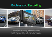 4K Wifi GPS Car Front and Rear Dash Cam with AI-ISP Color Night Vision