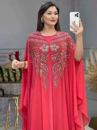 Abayas For Women Dubai Luxury 2024 Chiffon Boubou Muslim Fashion Dress Caftan Marocain Wedding Party Occasions Djellaba Femme