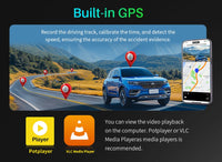 4K Wifi GPS Car Front and Rear Dash Cam with AI-ISP Color Night Vision